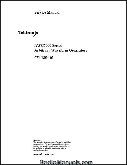 Tektronix AWG7000 Series Service Manual - Click Image to Close